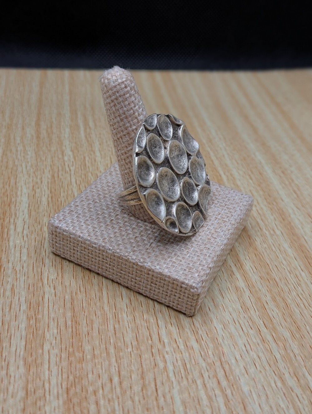 Silver Dome Statement Ring - Picture 2 of 4